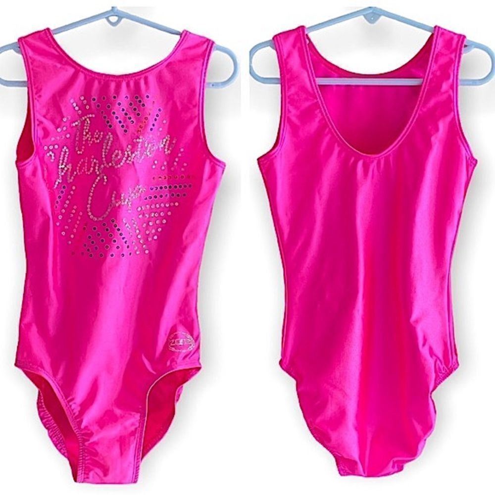 The Charleston Cup Zone Pink Jeweled Gymnastics Leotard